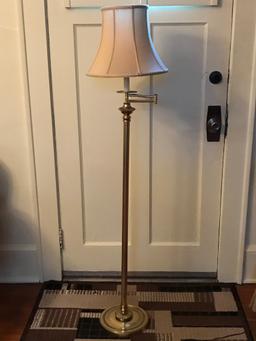 Swing Arm Brass Floor Lamp