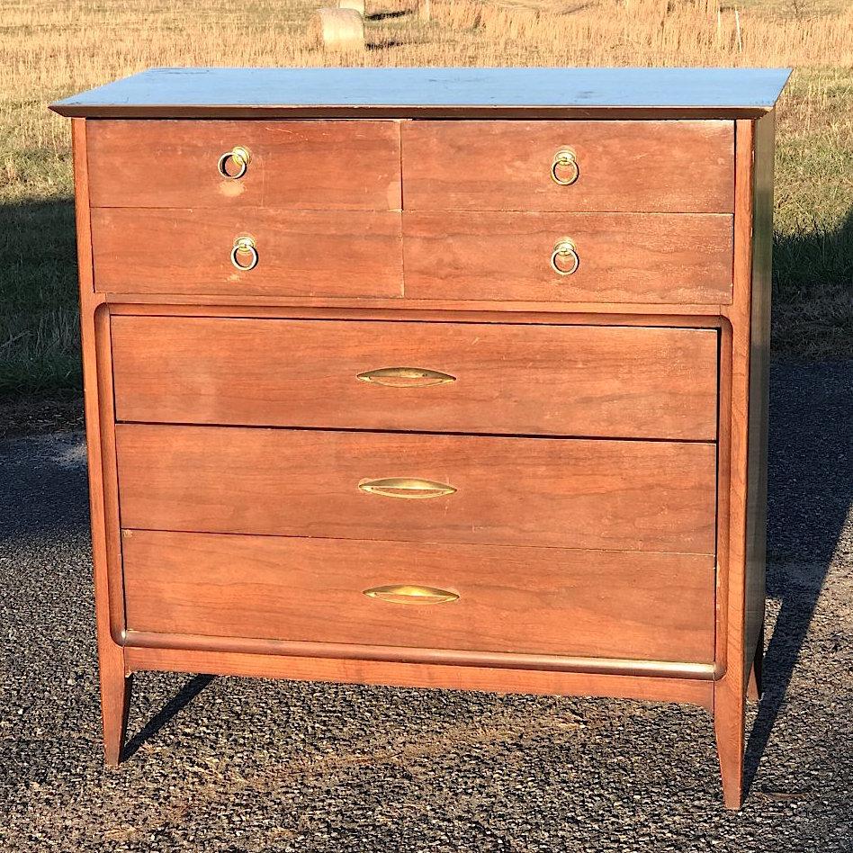 Mid-Century Modern 4 over 3 Chest of Drawers by Dixie