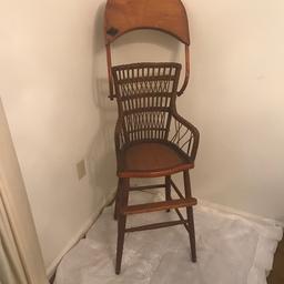 Primitive Wicker & Wood High Chair