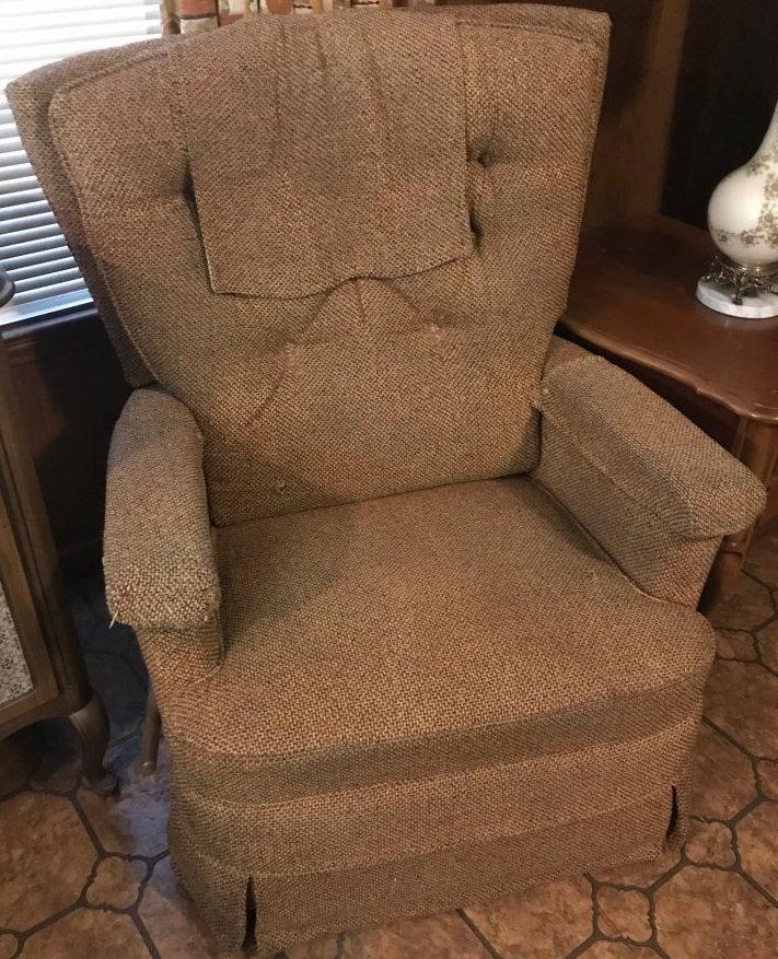 Vintage Rocker Recliner Swivel Chair