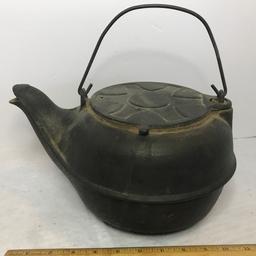 Antique Cast Iron Tea Kettle