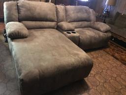 Beige 3Pc Sectional w/1 Recliner by Ashley