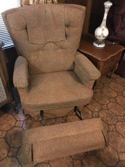 Vintage Rocker Recliner Swivel Chair