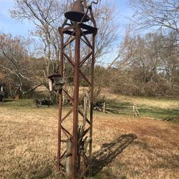 Antique Cast Iron Bell on Steel Tower