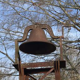 Antique Cast Iron Bell on Steel Tower