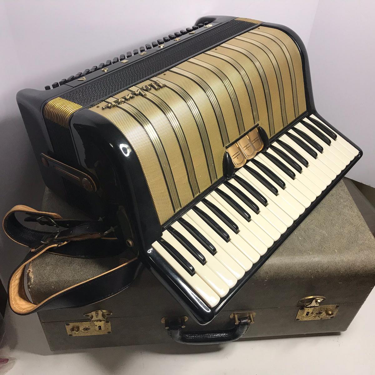 Vintage Hohner Accordion in Case