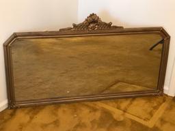 Large Antique Mirror w/Wooden Gilt Frame