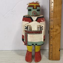 Vintage Wooden Hand Made Carved Native American Indian Kachina Doll