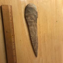 Old Native American Large Stone Spear Head