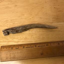 Old Native American Indian Hand Made Antler Whistle