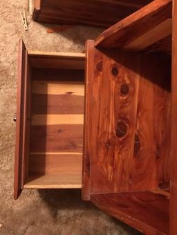 Cedar Side Table with Drawer