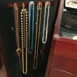 Tall Jewelry Armoire Full of Misc Jewelry