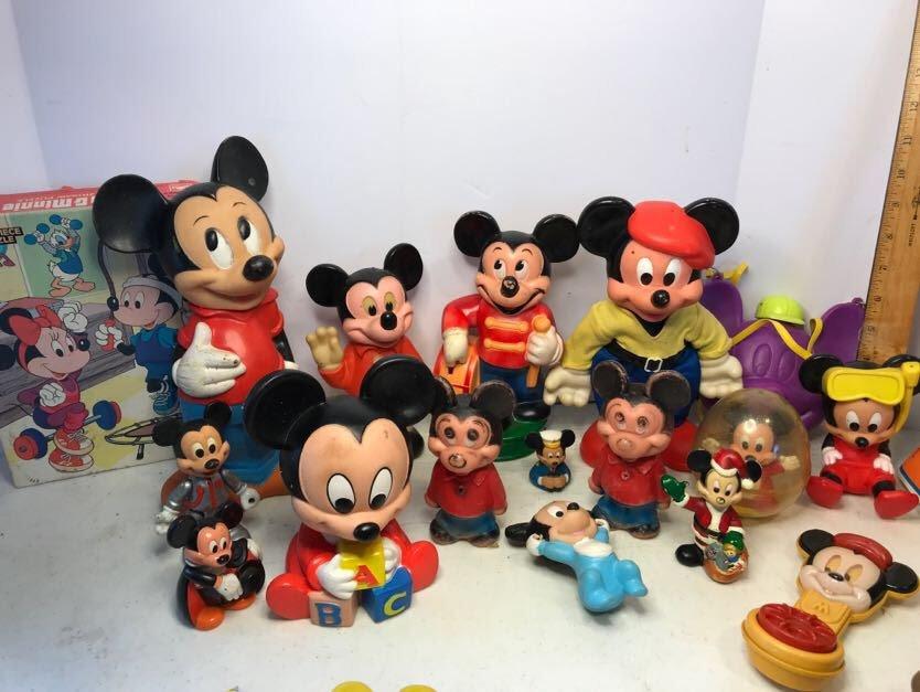 Large Lot of Mickey Mouse Plastic Figurines & More