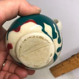 Vintage Multi-colored Pottery Creamer