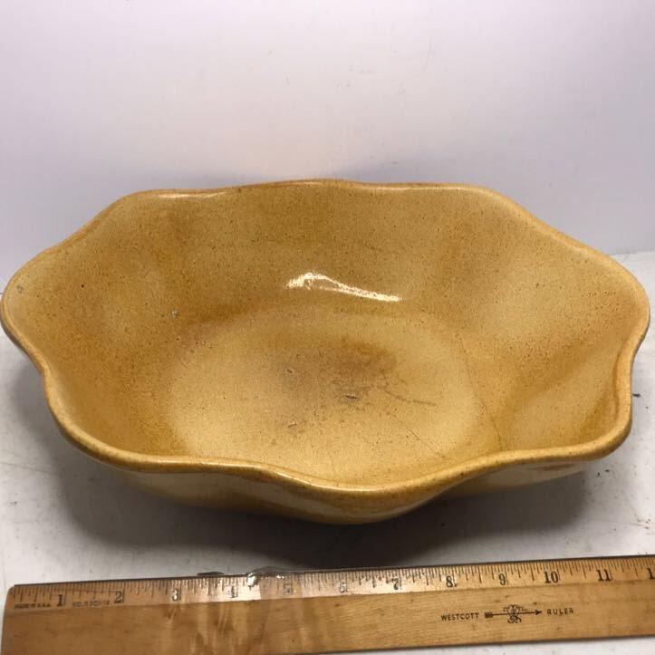 Antique Uniquely Shaped Pottery Bowl