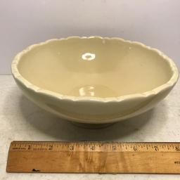 Very Nice Large Pottery Bowl Signed on Bottom