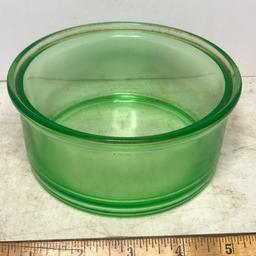 Vintage Vaseline/Uranium Glass Thick Bowl