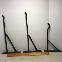 Lot of 3 Repurposed Rebar Metal Hangers