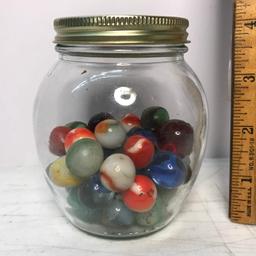 Jar of Vintage Marbles