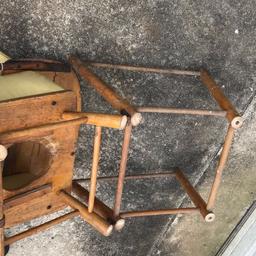 Vintage Wooden High Chair & Potty Chair