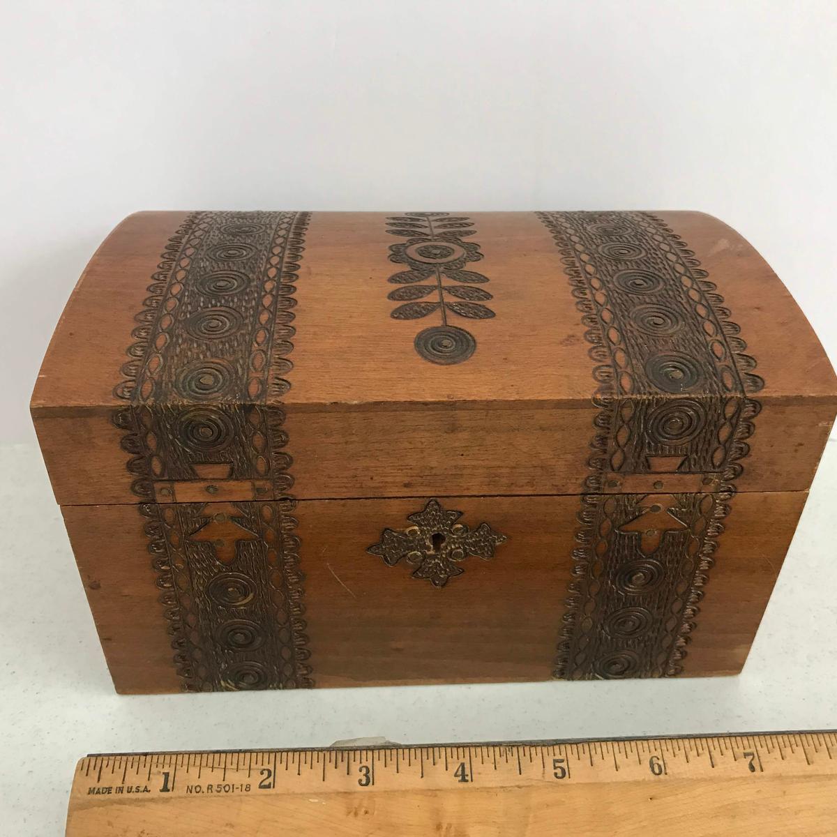 Very Ornately Carved Vintage Wooden Chest