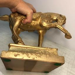 Gilt Chalk-ware Heavy Horse Statue