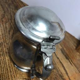 Vintage Pewter Lidded Tankard - Made in Sheffield