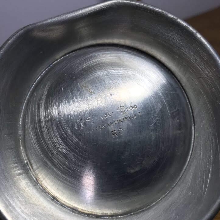 Vintage Pewter Lidded Tankard - Made in Sheffield