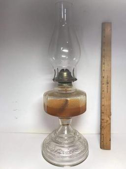 Vintage Glass Oil Lamp