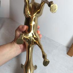 Large Vintage Brass Deer Figurine - Made in Korea