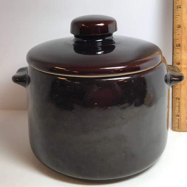 Vintage West Bend Stoneware Bean Pot