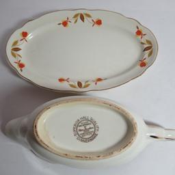 Hall Jewel Tea "Autumn Leaf" Gravy Boat & Underplate