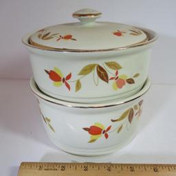 Hall Jewel Tea "Autumn Leaf" Stack Set of 2 with 1 Lid