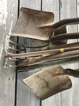 Lot of Vintage Yard Tools