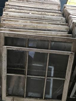 Lot of Various Size Vintage Windows