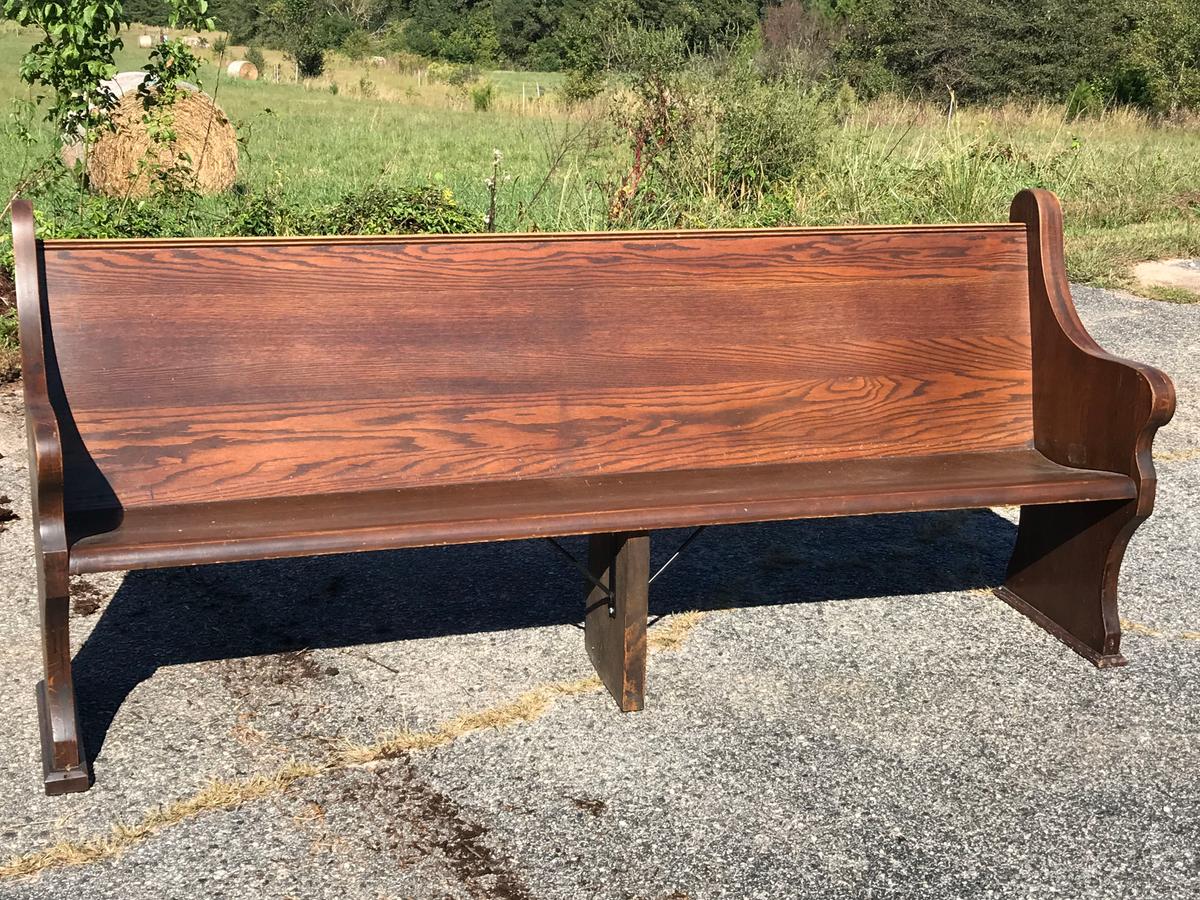 Nice Heavy Hard Wood Church Pew