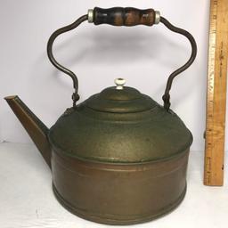 Vintage Large Copper Tea Kettle