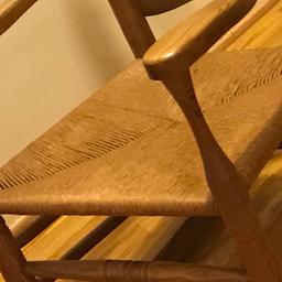 Vintage Oak Rocking Chair with Rush Seat