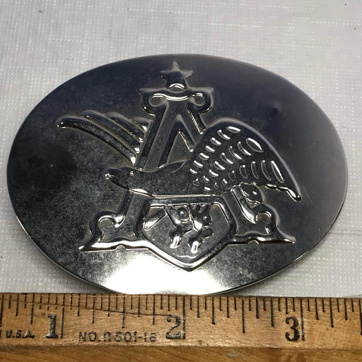 Anheuser-Busch Silver Tone Belt Buckle