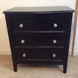 Black 3 Drawer Chest - Made in Vietnam