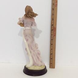 Resin Woman with Basket Figure