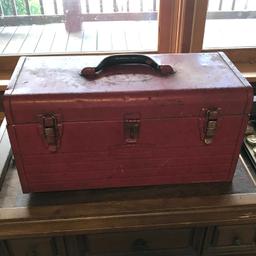 Red Metal Craftsman Toolbox