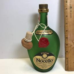 Vintage Toschi Nocello Bottle with Walnut & Cork Stopper - Imported from Italy