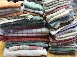 Misc Lot of Bath Towels, Hand Towels, Wash Clothes & Rags