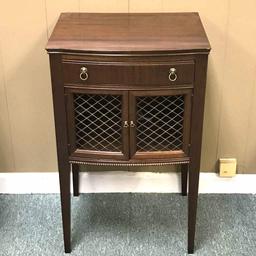 Vintage Single Drawer Side Table with Lower Cabinet by Wabash