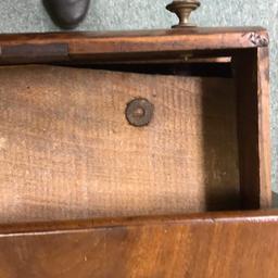 Beautiful Antique Drop Leaf 2 Drawer Table with Hand Dove Tailed Drawers