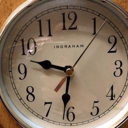 Ingraham Oak Framed Wall Clock