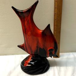Two Toned Pottery Fish Sculpture