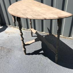 Vintage Large Half Moon Table