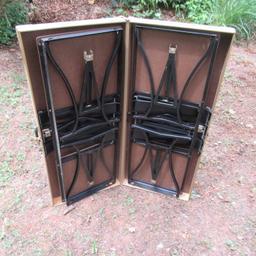 Vintage Folding Suitcase Picnic Table & Chair Combination by  Milwaukee Metal - Made in USA